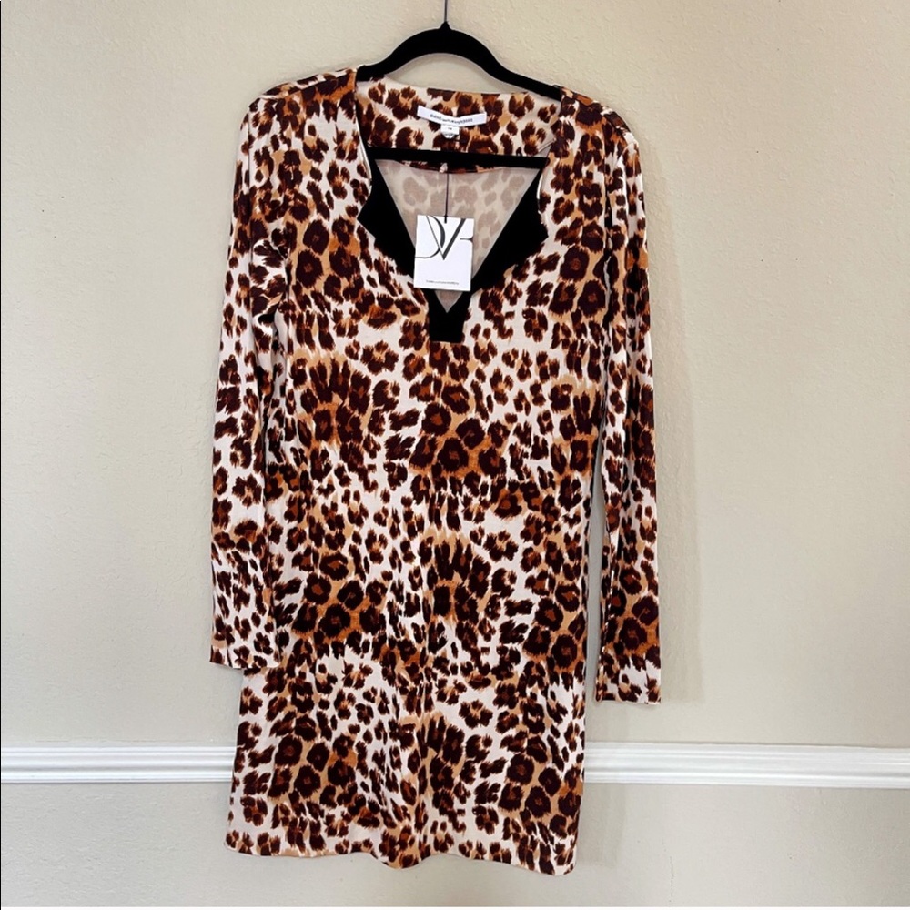Diane Von Furstenburg Reina Cheetah Jersey Dress